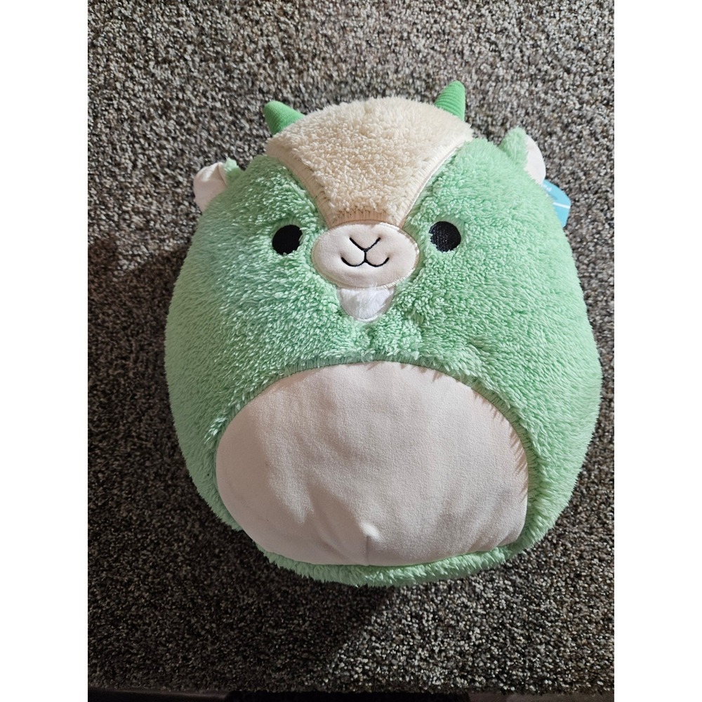 Squishmallows Fuzz-A-Mallows Palmer the Goat 12 Inch Mint Green Plush NWT